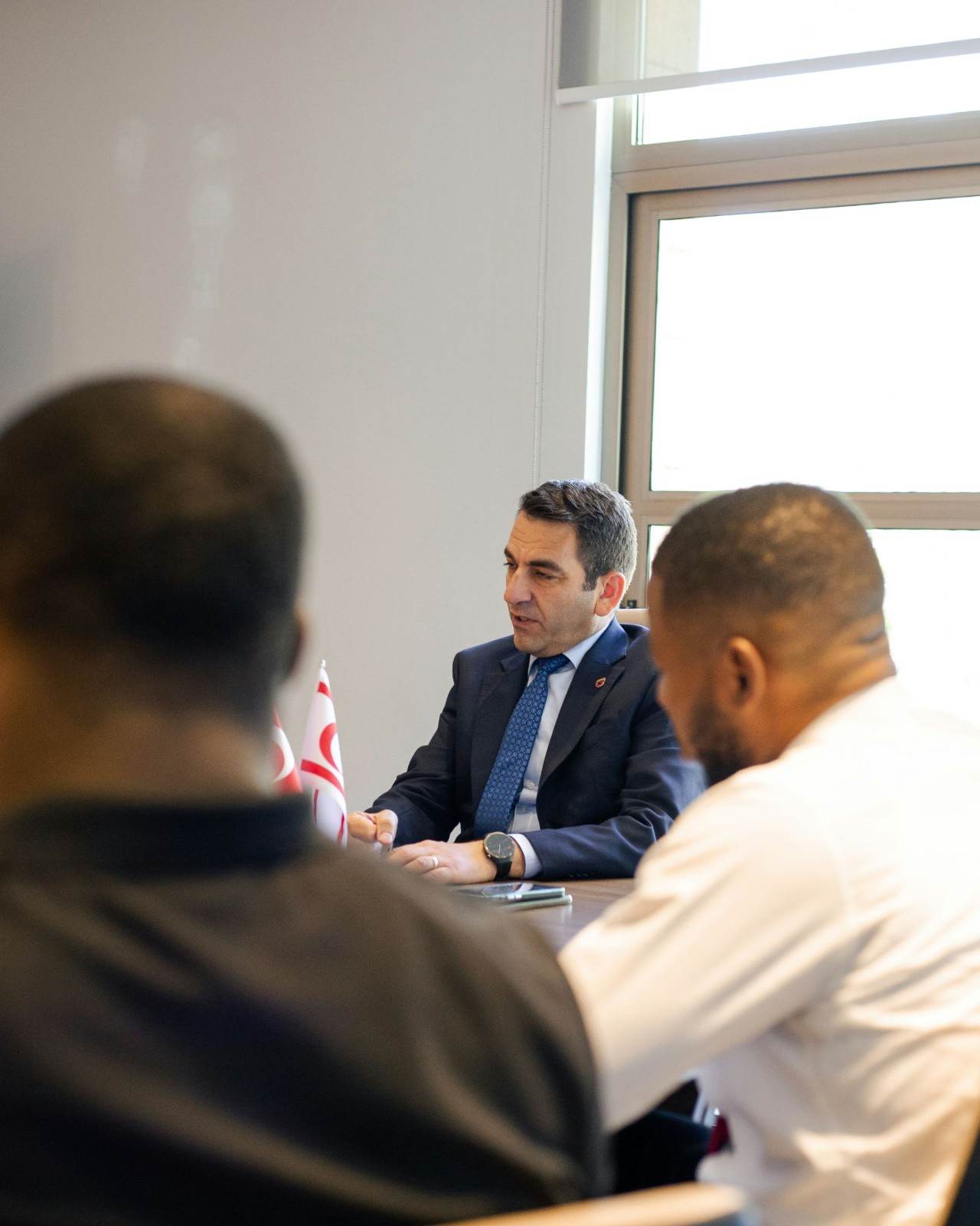 Meeting in progress with discussion